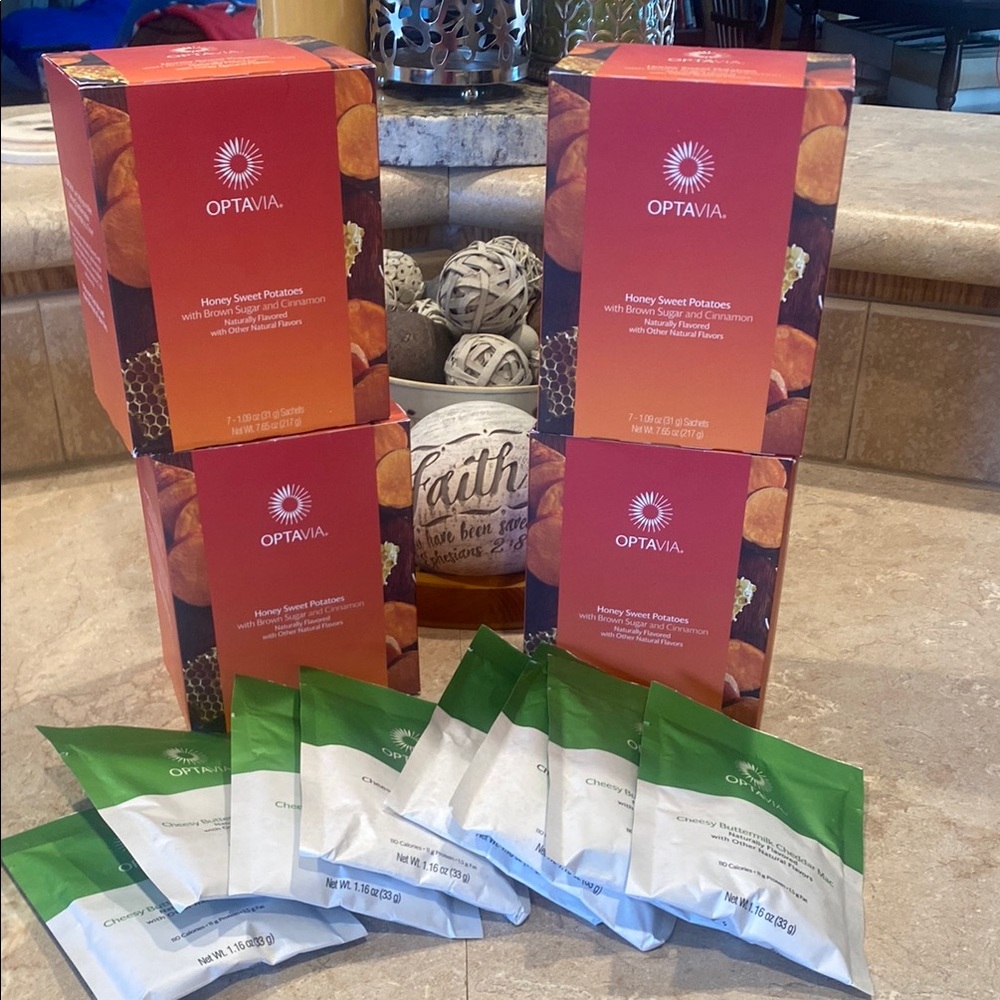 Optavia Honey Sweet Potatoes and Mac and Cheese